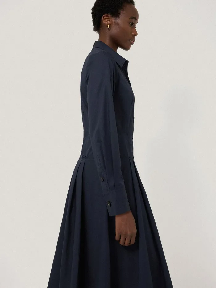 Women Panelled Shirt Dress Navy Jigsaw Dresses and Jumpsuits