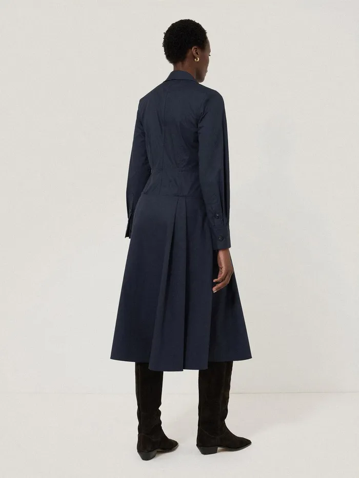 Women Panelled Shirt Dress Navy Jigsaw Dresses and Jumpsuits