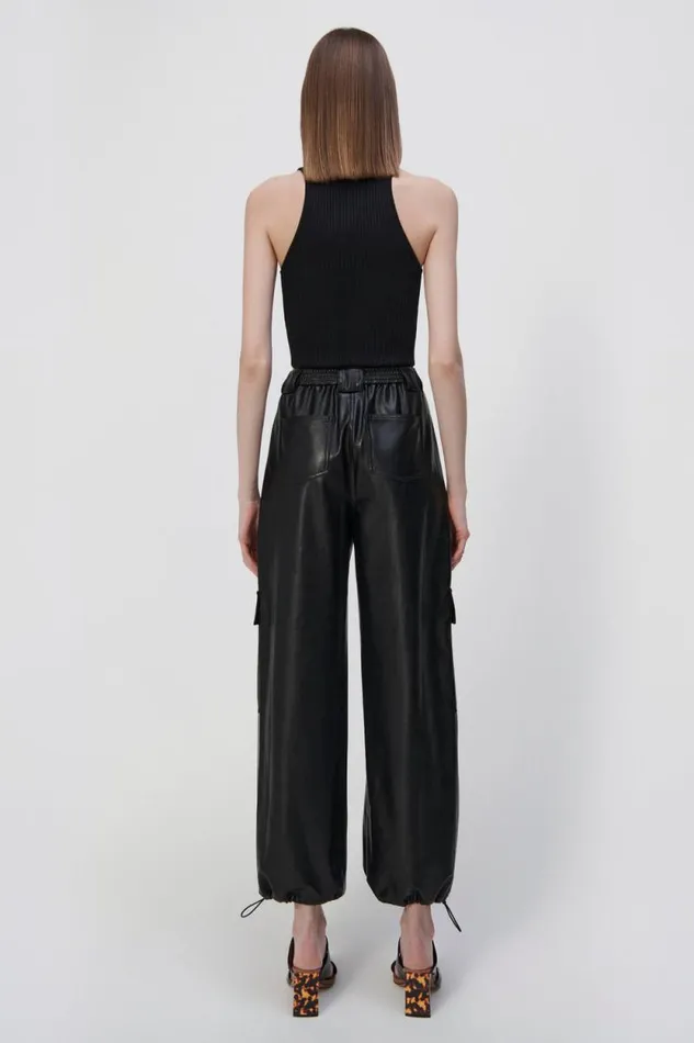 Women Pants and Bottoms Jonathan Simkhai Luxe Vegan Leather Cargo Pant Women Pants and Bottoms Jonathan Simkhai Luxe Vegan Leather Cargo Pant