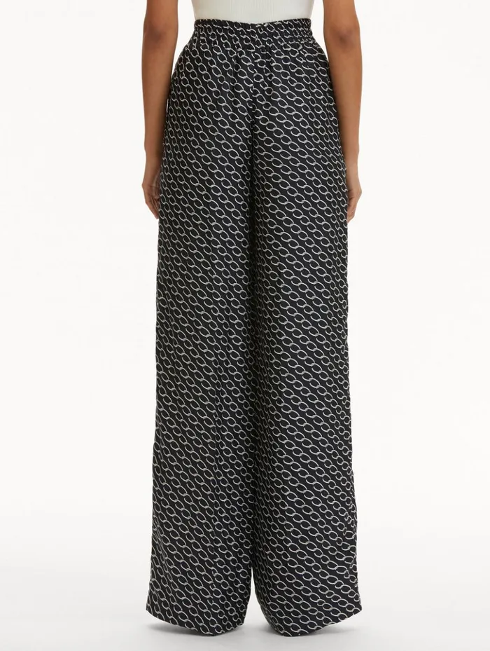 Women Pants and Skirts Oscar De La Renta Small Oscar ChainLink Pant Ivory Navy Women Pants and Skirts Oscar De La Renta Small Oscar ChainLink Pant Ivory Navy