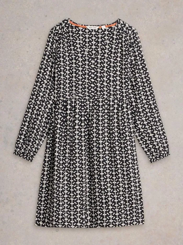 Women Penelope Dress Black Print White Stuff Dresses Women Penelope Dress Black Print White Stuff Dresses