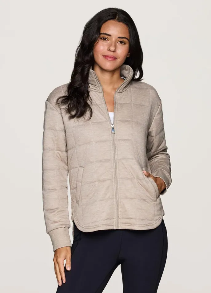 Women Perfect Weekend Quilted Jacket Vanilla Bean RBX Active Jackets