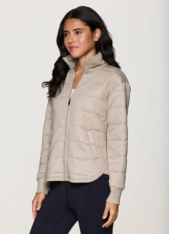 Women Perfect Weekend Quilted Jacket Vanilla Bean RBX Active Jackets