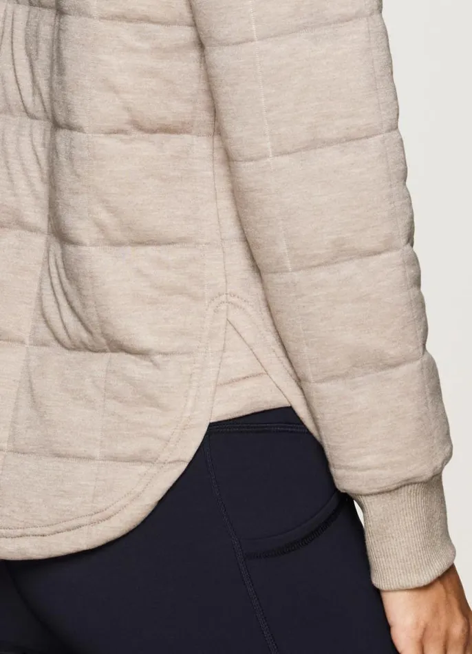 Women Perfect Weekend Quilted Jacket Vanilla Bean RBX Active Jackets