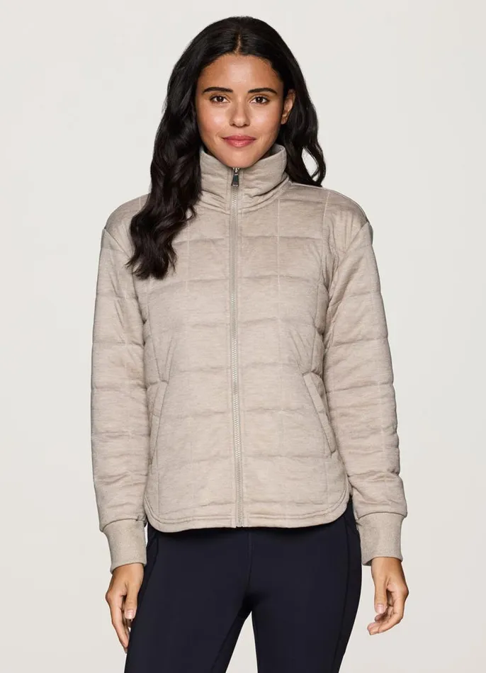 Women Perfect Weekend Quilted Jacket Vanilla Bean RBX Active Jackets