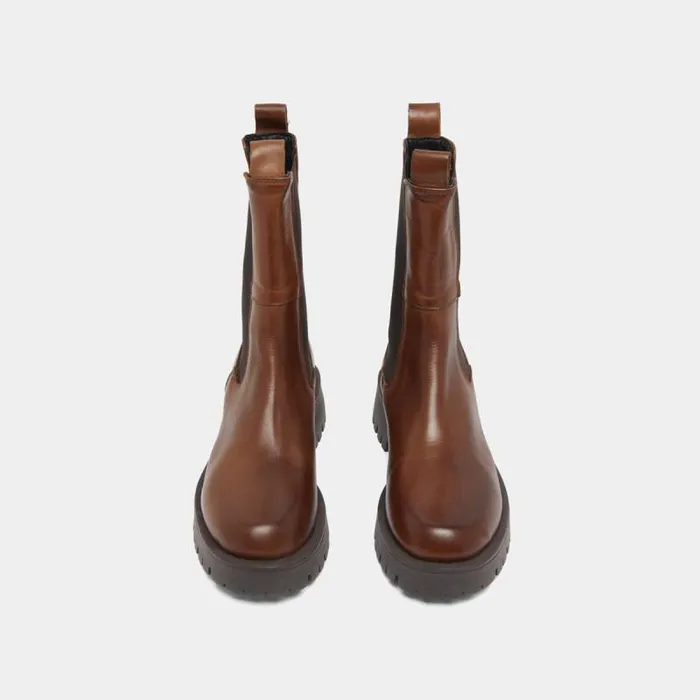 Women Platform Boots Brown JONAK Ankle Boots Lowboots