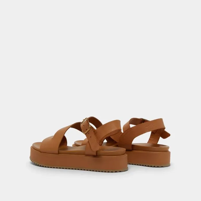 Women Platform Sandals With Straps Camel JONAK Sandals