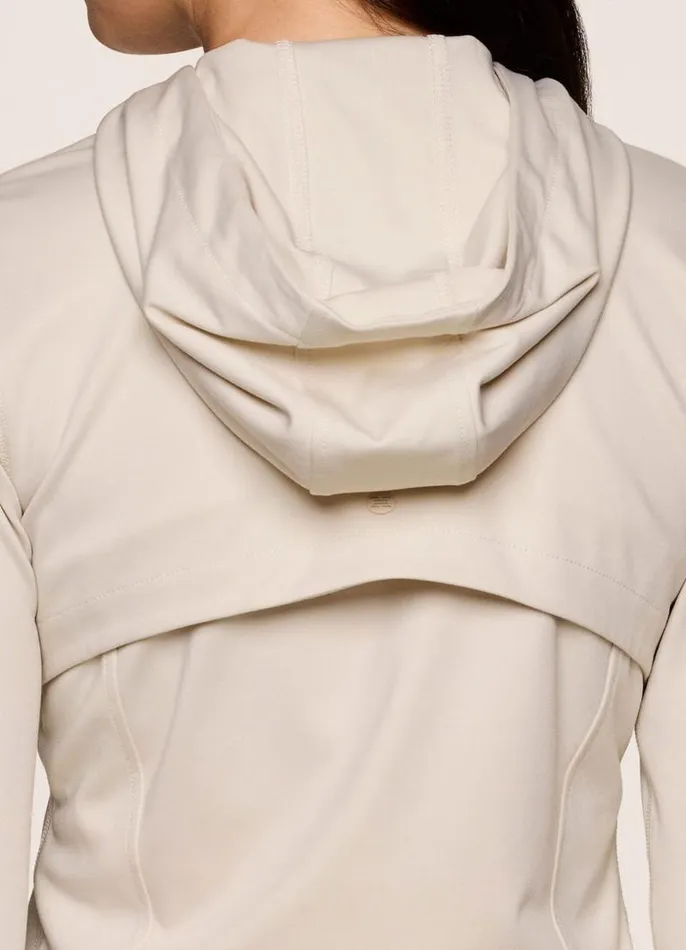 Women Prime Super Soft Hoodie Jacket Oyster RBX Active Long Sleeve