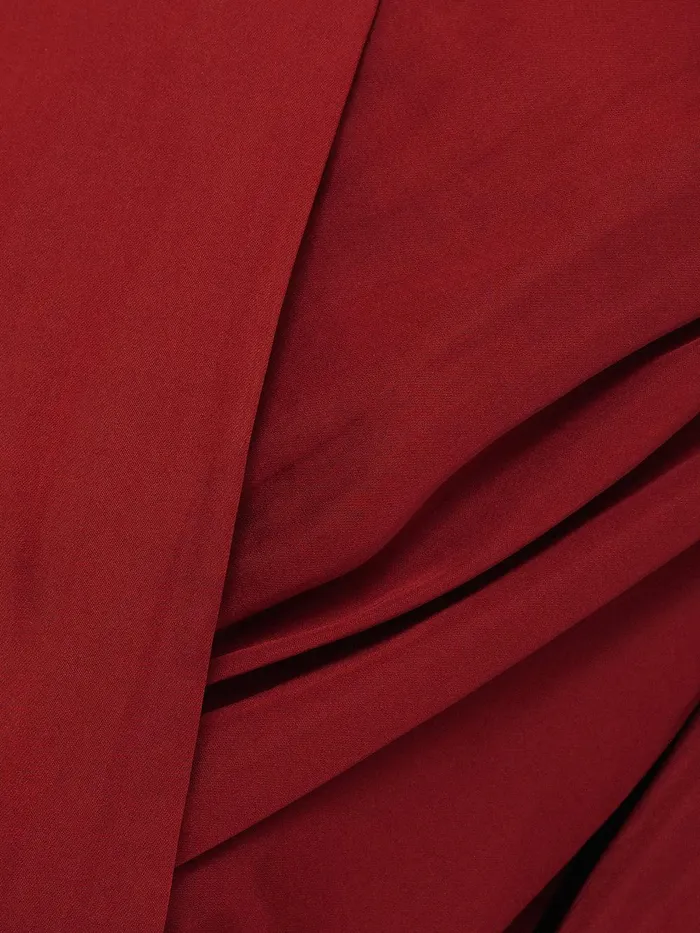 Women Recycled Satin Drape Wrap Top Red Jigsaw Party