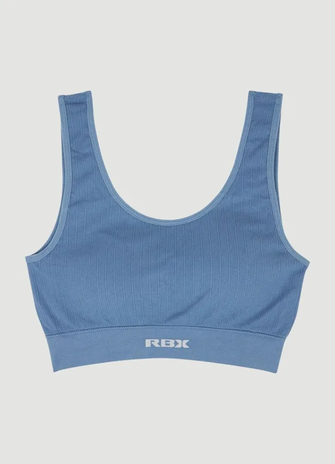 Women Rib Knit Bralette 2Pack Bluegrey RBX Active Sports Bras