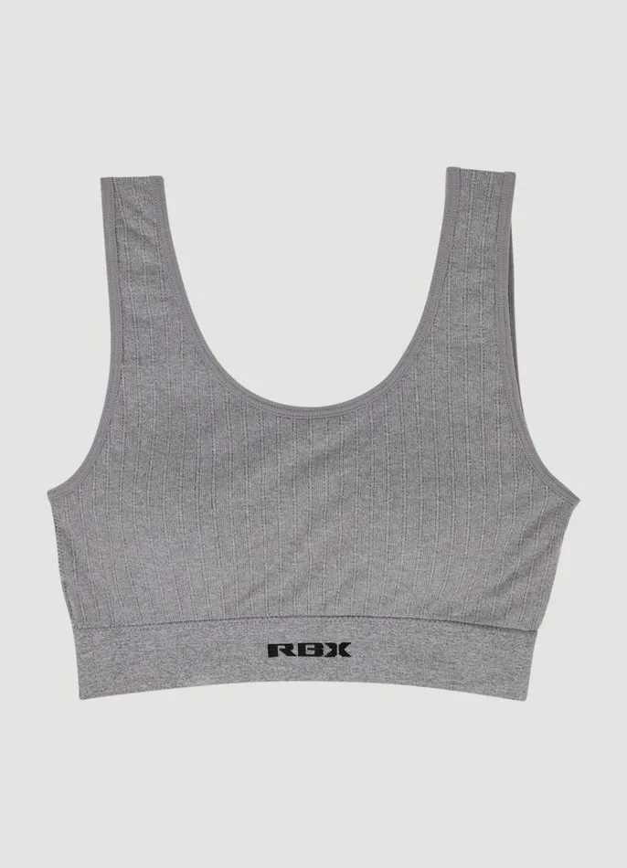 Women Rib Knit Bralette 2Pack Bluegrey RBX Active Sports Bras