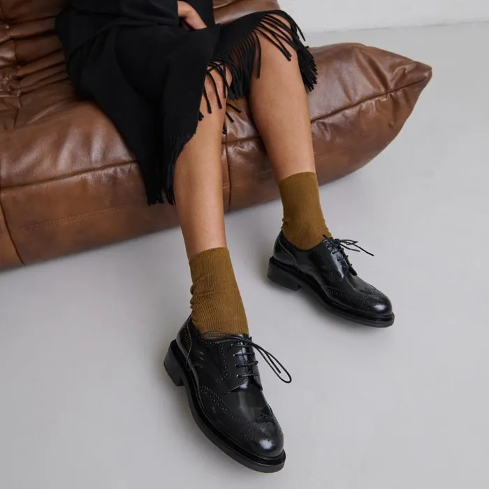 Women Richelieus With Openwork Details Black JONAK Derbies Oxfords