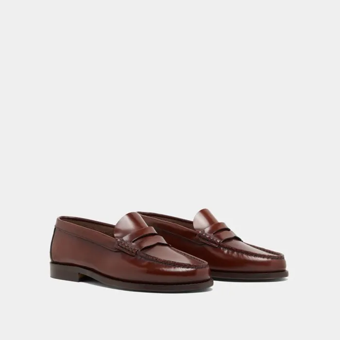 Women Roundtoed Loafers Brown JONAK Loafers