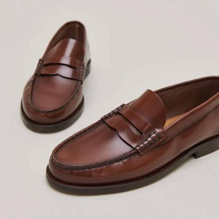 Women Roundtoed Loafers Brown JONAK Loafers