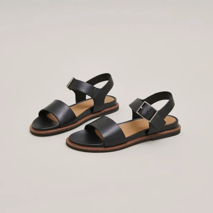 Women Sandals With Straps And Open Toes Black JONAK Sandals