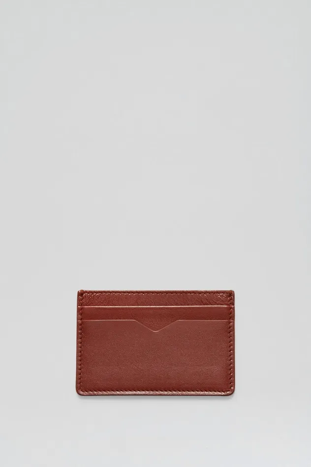 Women Scanlan Theodore FLAT CARD HOLDER COGNAC Bags