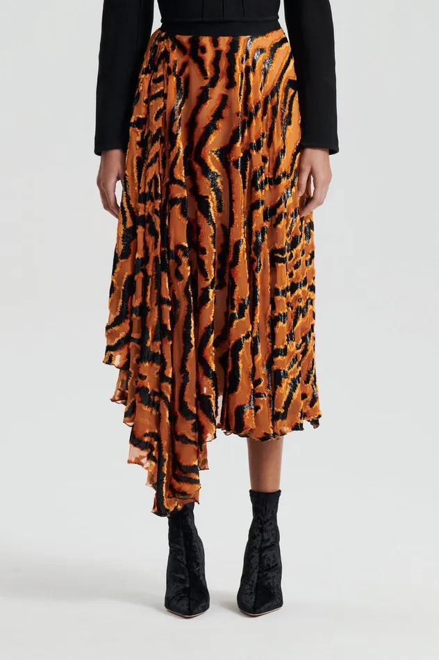 Women Scanlan Theodore FRENCH BURNT OUT SKIRT BURNTORANGE Skirts