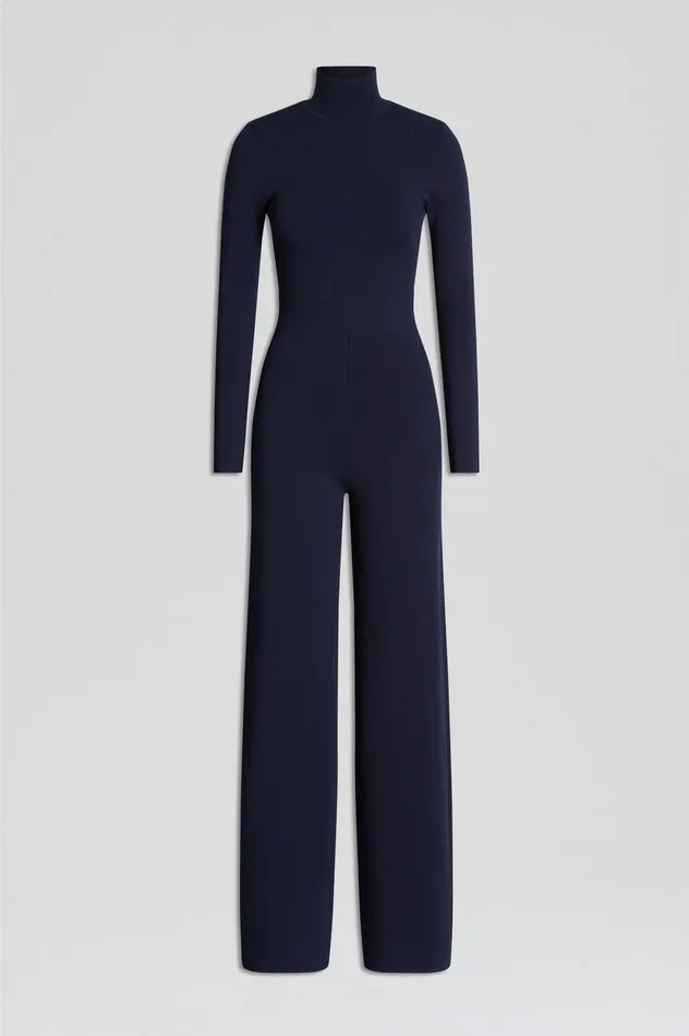 Women Scanlan Theodore MICRO CREPE JUMPSUIT NAVY Knitwear