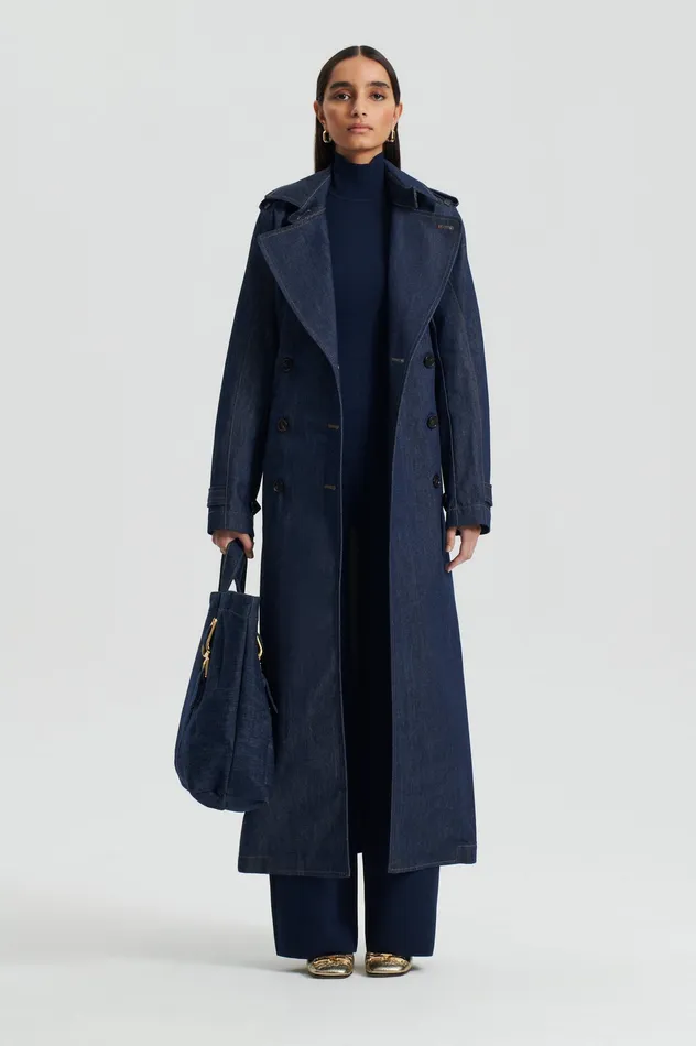 Women Scanlan Theodore MICRO CREPE JUMPSUIT NAVY Knitwear