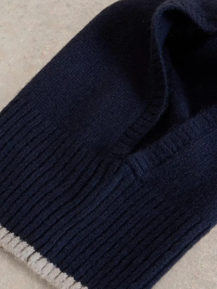 Women Scarlett Knitted Hood Dark Navy White Stuff Hats and Gloves Women Scarlett Knitted Hood Dark Navy White Stuff Hats and Gloves