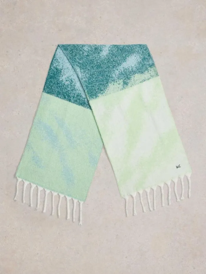Women Shelly Brushed Scarf Blue Multi White Stuff Scarves Women Shelly Brushed Scarf Blue Multi White Stuff Scarves