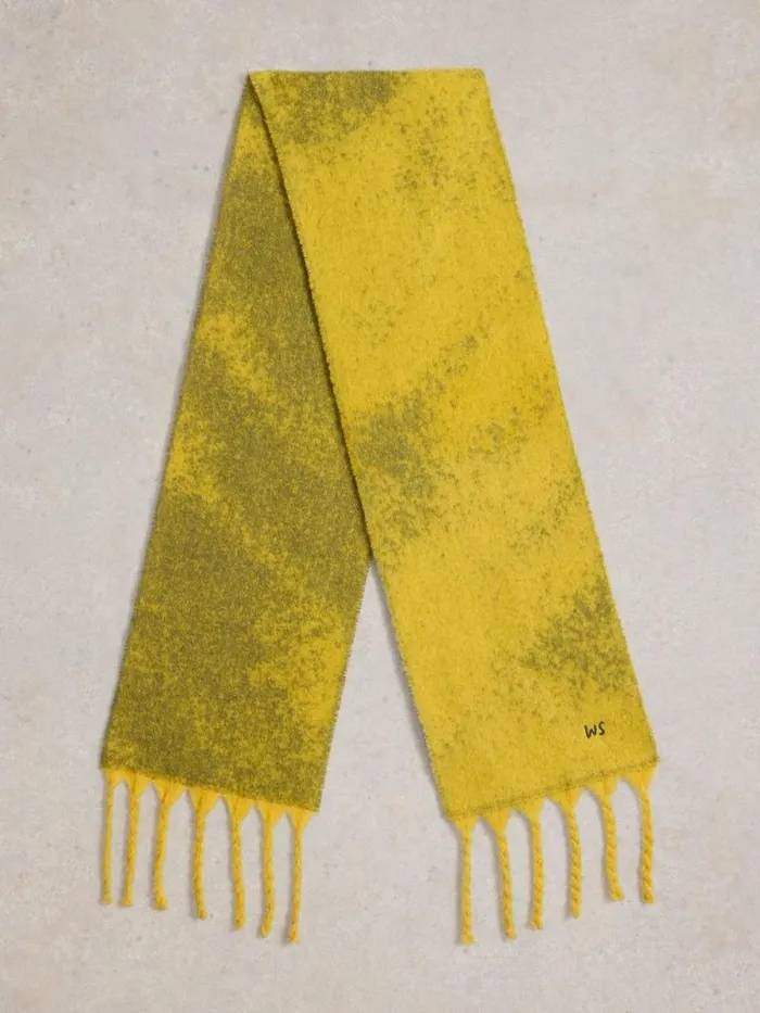 Women Shelly Skinny Scarf Mid Yellow White Stuff Scarves Women Shelly Skinny Scarf Mid Yellow White Stuff Scarves