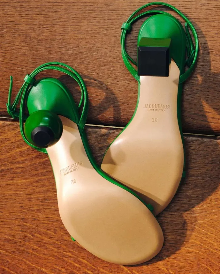 Women Shoes JACQUEMUS The Bisou Sandals Green Women Shoes JACQUEMUS The Bisou Sandals Green