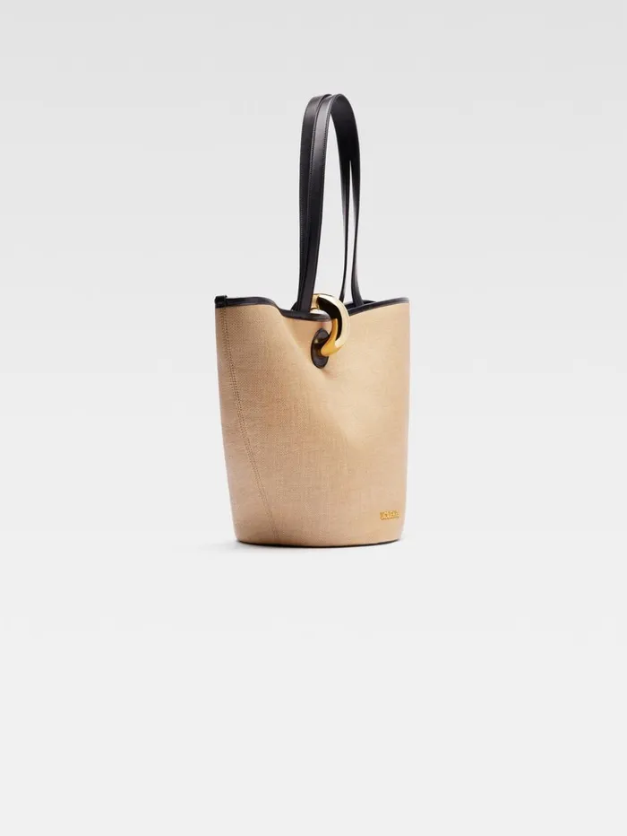 Women Shoulder Bags JACQUEMUS The Bambola Ivoryblack Women Shoulder Bags JACQUEMUS The Bambola Ivoryblack