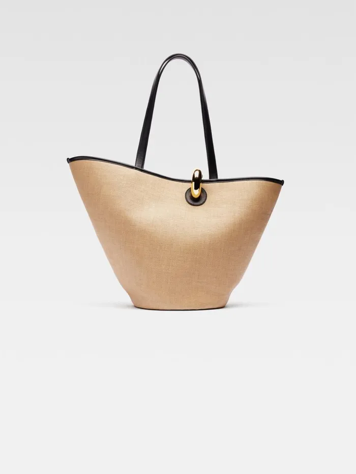 Women Shoulder Bags JACQUEMUS The Bambola Ivoryblack Women Shoulder Bags JACQUEMUS The Bambola Ivoryblack