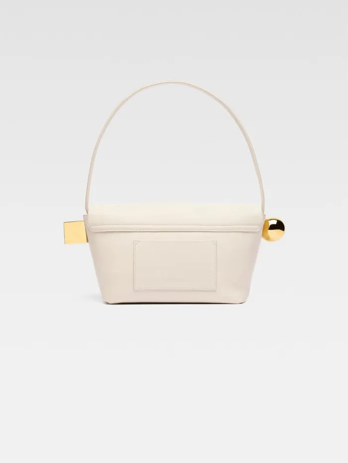 Women Shoulder Bags JACQUEMUS The Rond Carr Light Ivory Women Shoulder Bags JACQUEMUS The Rond Carr Light Ivory