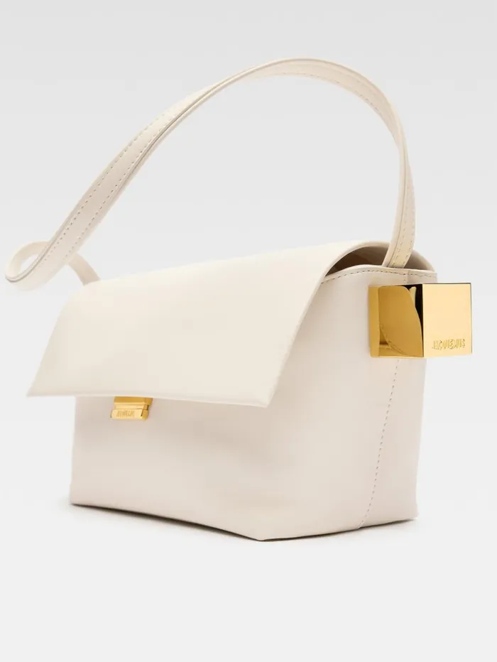 Women Shoulder Bags JACQUEMUS The Rond Carr Light Ivory Women Shoulder Bags JACQUEMUS The Rond Carr Light Ivory