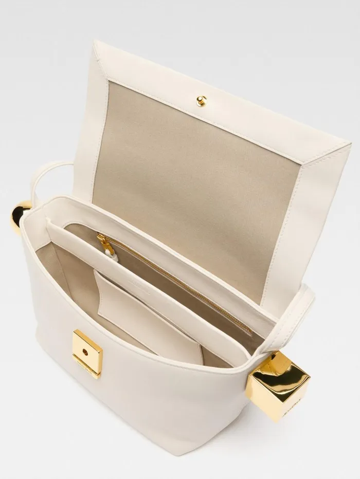 Women Shoulder Bags JACQUEMUS The Rond Carr Light Ivory Women Shoulder Bags JACQUEMUS The Rond Carr Light Ivory