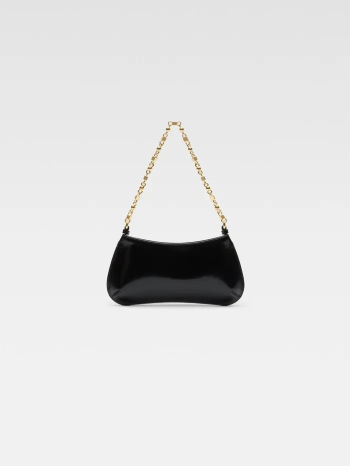 Women Shoulder Bags JACQUEMUS The Small Bisou Chaine Black Women Shoulder Bags JACQUEMUS The Small Bisou Chaine Black
