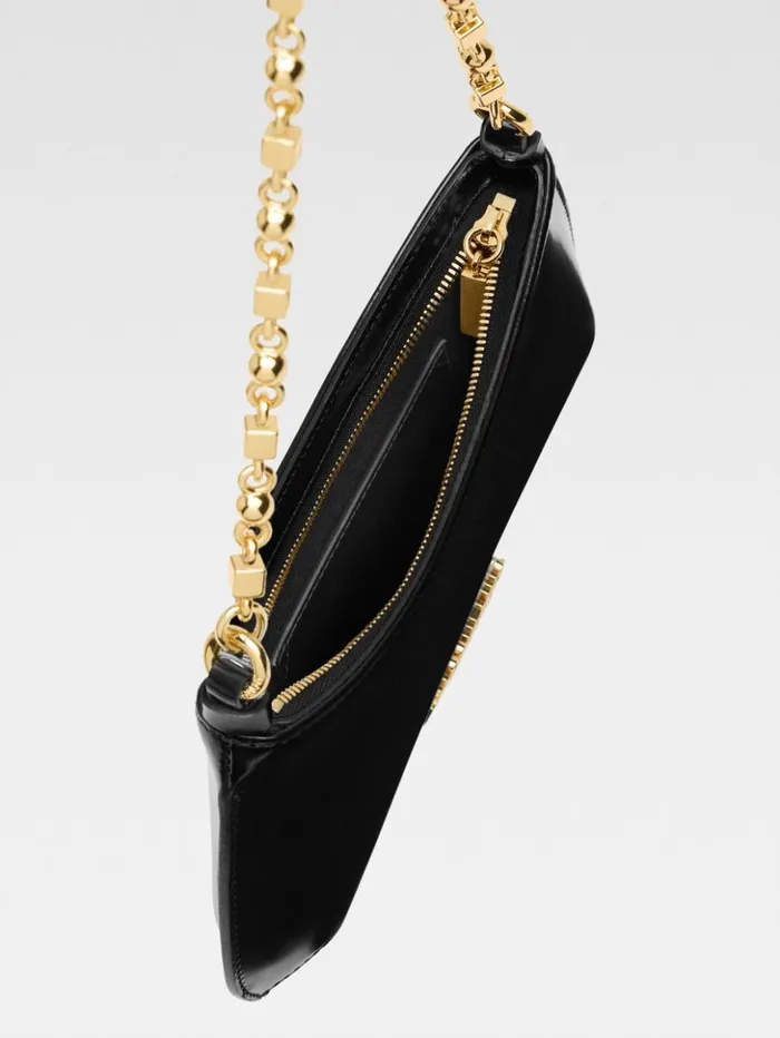 Women Shoulder Bags JACQUEMUS The Small Bisou Chaine Black Women Shoulder Bags JACQUEMUS The Small Bisou Chaine Black