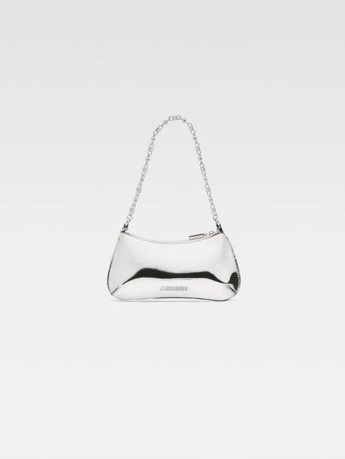 Women Shoulder Bags JACQUEMUS The Small Bisou Chaine Silver