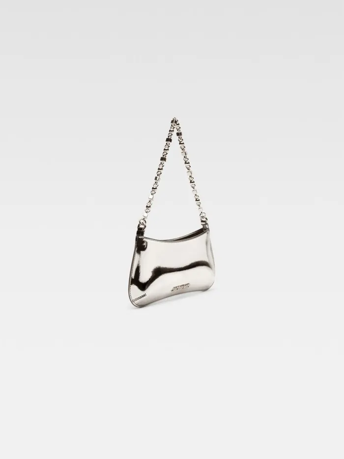 Women Shoulder Bags JACQUEMUS The Small Bisou Chaine Silver
