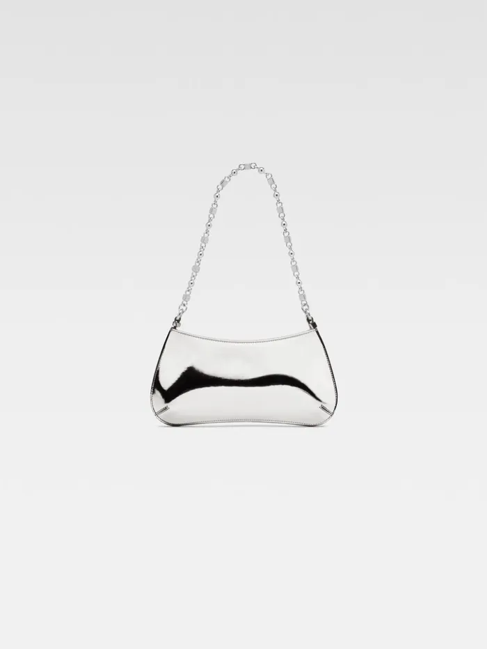 Women Shoulder Bags JACQUEMUS The Small Bisou Chaine Silver