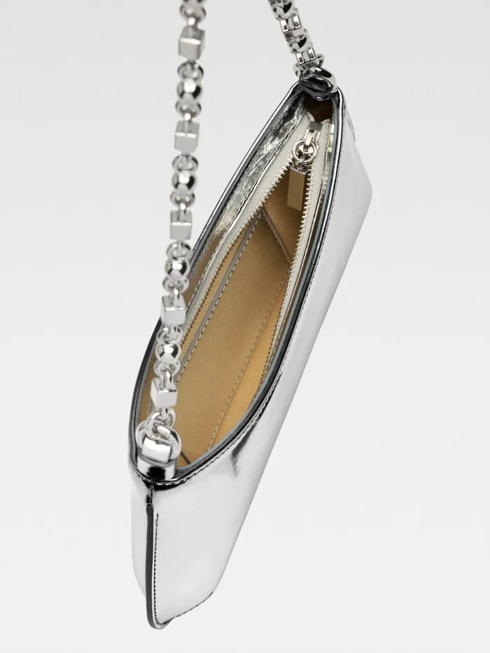 Women Shoulder Bags JACQUEMUS The Small Bisou Chaine Silver