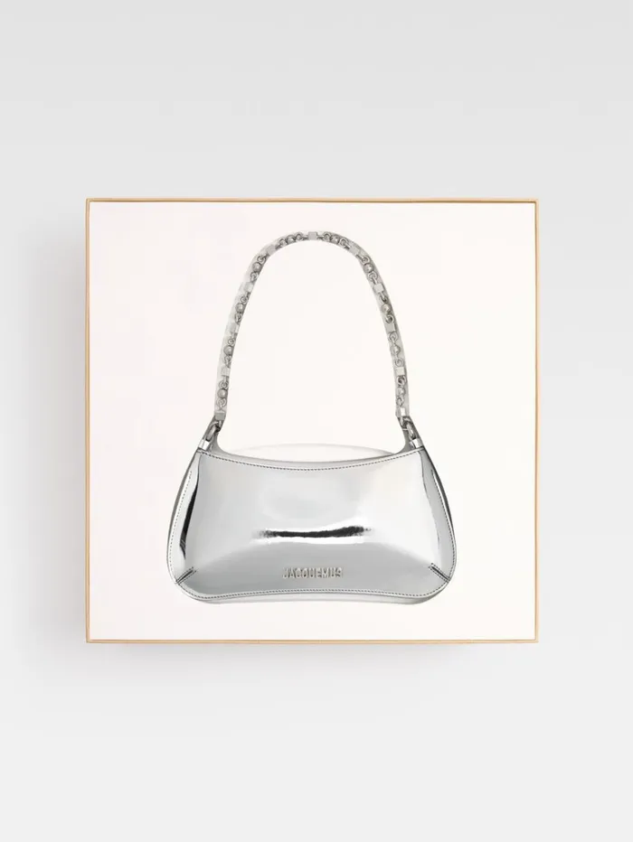 Women Shoulder Bags JACQUEMUS The Small Bisou Chaine Silver