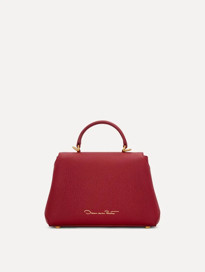 Women Signature Handbags Oscar De La Renta The Mini Poppy Scarlet