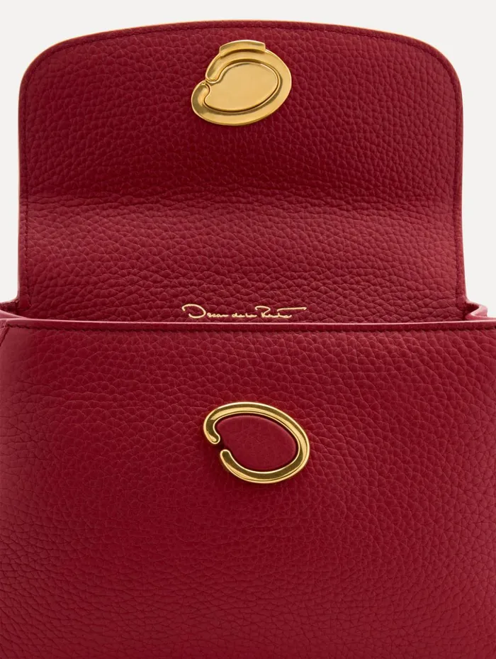 Women Signature Handbags Oscar De La Renta The Mini Poppy Scarlet
