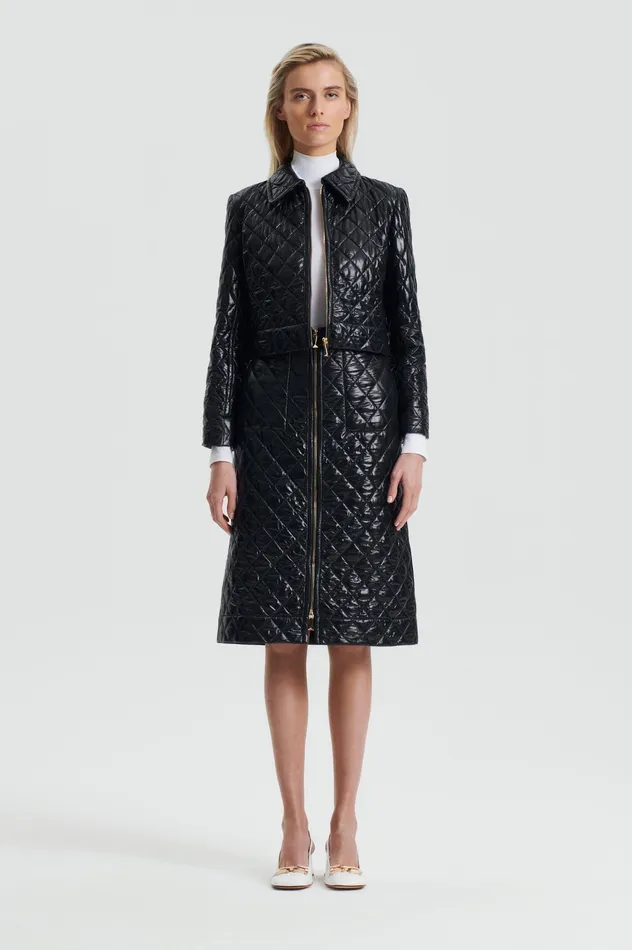 Women Skirts Scanlan Theodore QUILTED SKIRT BLACK