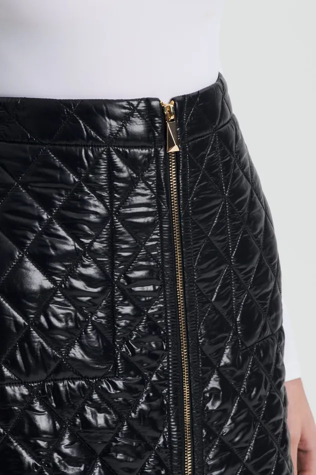 Women Skirts Scanlan Theodore QUILTED SKIRT BLACK Women Skirts Scanlan Theodore QUILTED SKIRT BLACK