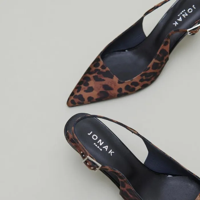 Women Slingbacks Pumps Brown JONAK Slingbacks