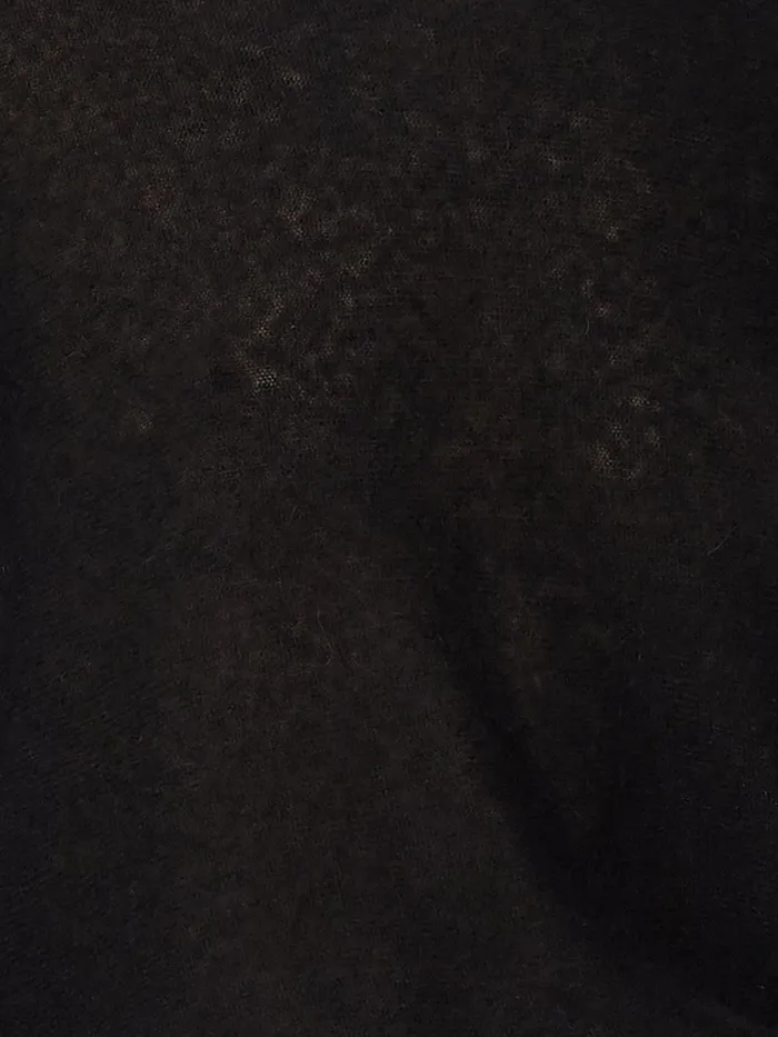 Women Soft Gauzy Knit Poncho Jumper Black Jigsaw Coords