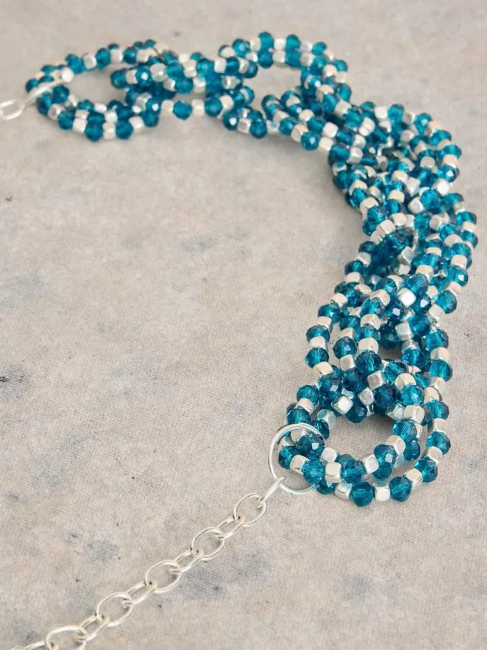 Women Sophie Beaded Necklace Teal Multi White Stuff Jewellery