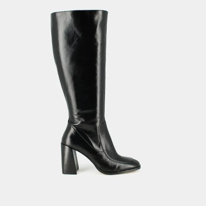 Women Squaretoe High Boots Black JONAK Boots Thighhigh Boots
