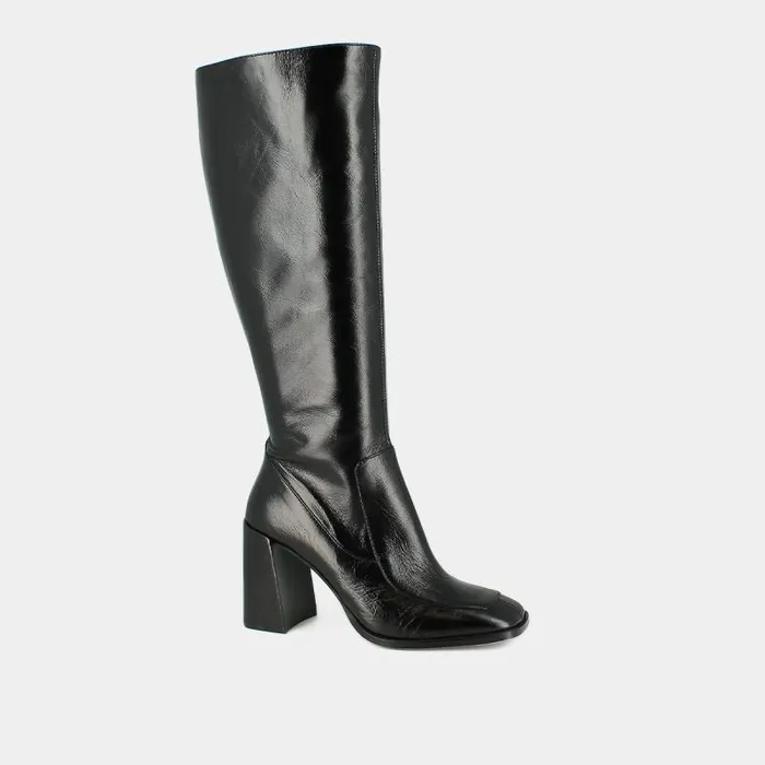 Women Squaretoe High Boots Black JONAK Boots Thighhigh Boots