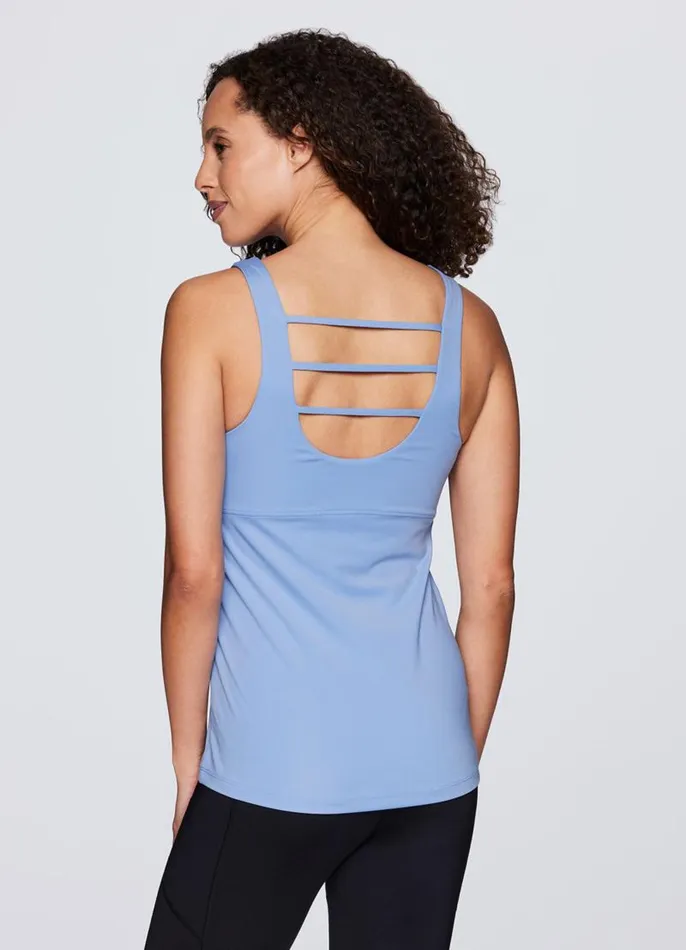 Women Super Soft Strappy Shelf Bra Tank Periwinkle RBX Active Tanks