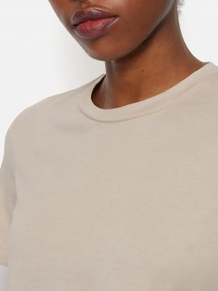Women Supima Cotton Crew Neck Tee Ghost Jigsaw Shirts and Tops
